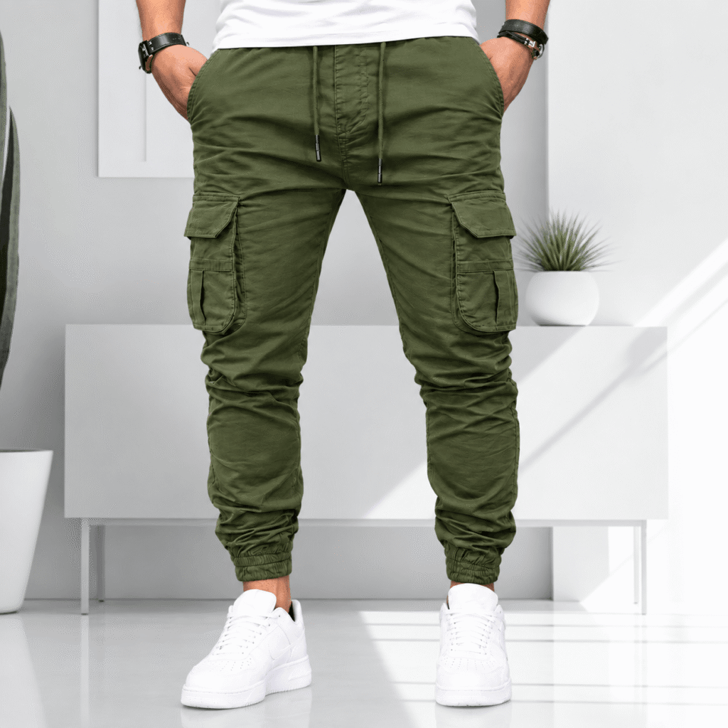 ১ পিস ৬ পকেট কার্গো জর্গাস প্যান্ট Olive