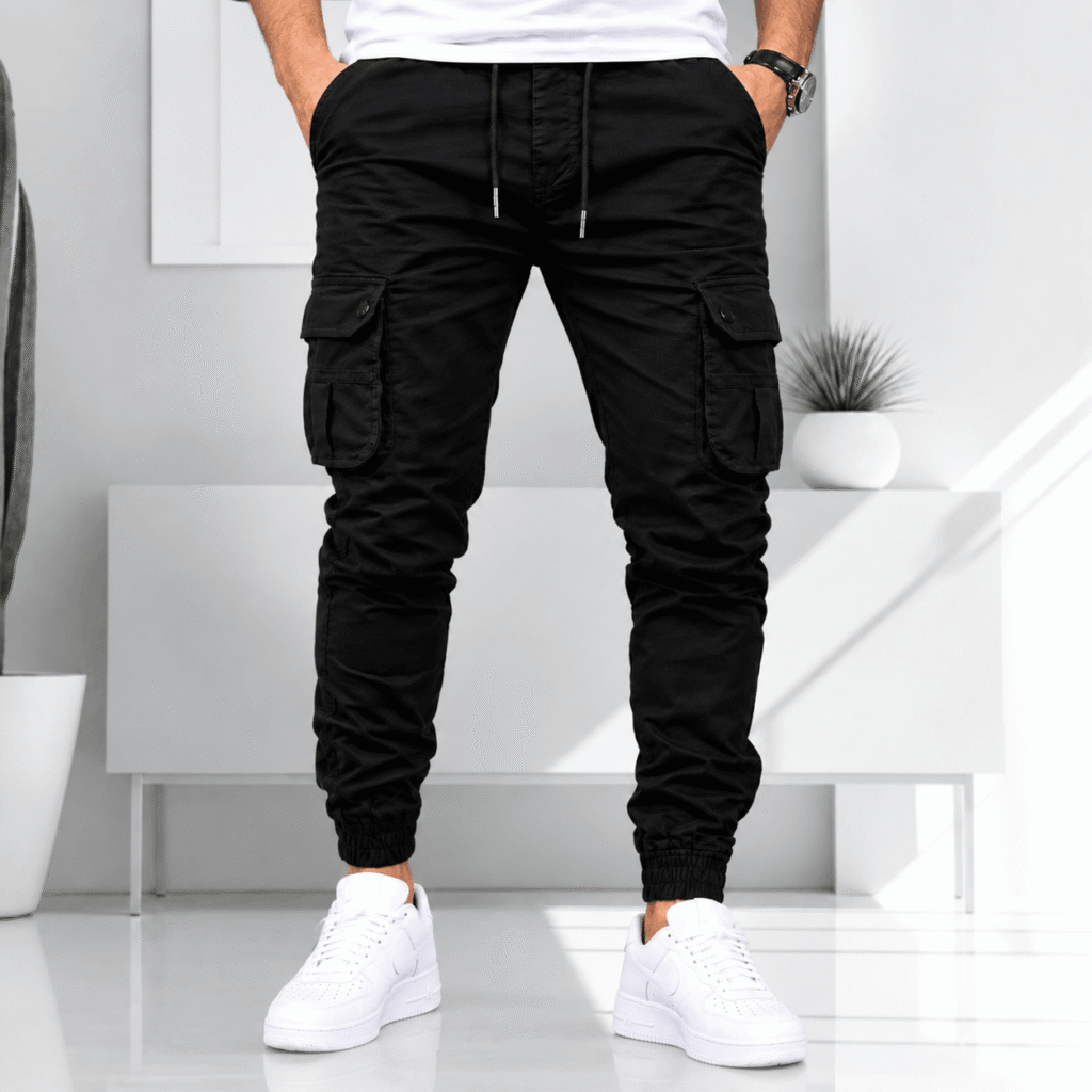 ১ পিস ৬ পকেট কার্গো জর্গাস প্যান্ট Black